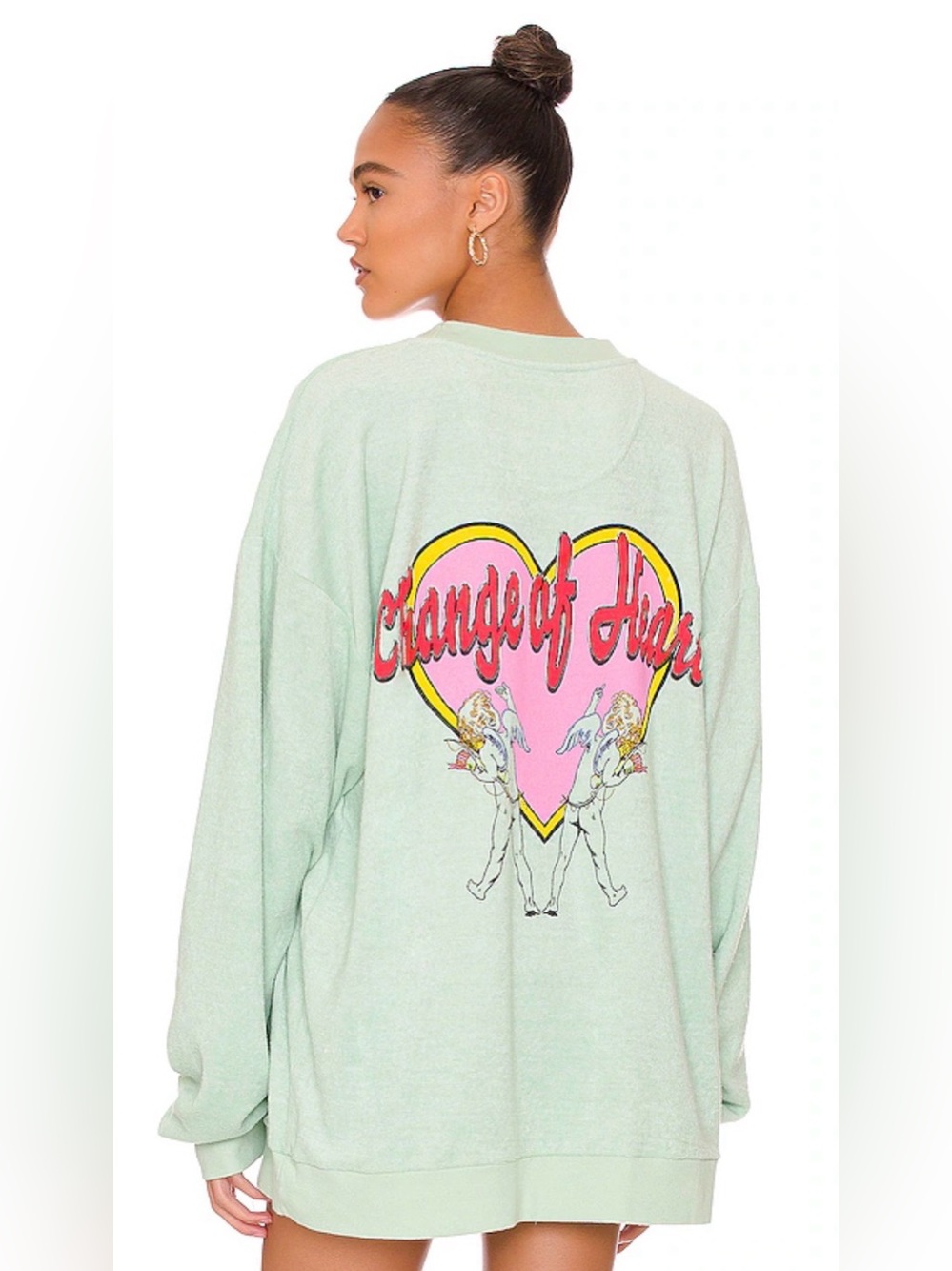 Boys Lie Change Of Heart Crewneck Sweatshirt Mint Green One Size OSO
